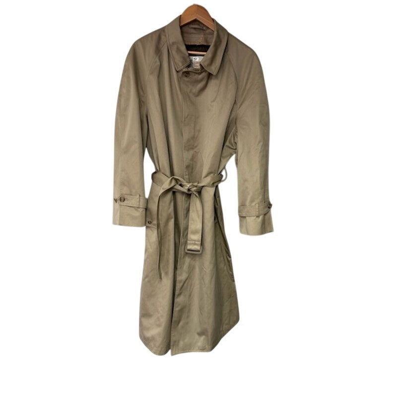 London Fog Vintage Trenchcoat Full-Zp Classic Old Money Luxury Tan Womens Sz 44