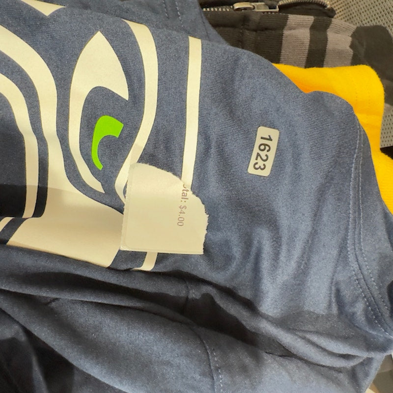 Nike NFL Seattle Seahawks Graphic T-Shirt Crewneck Short Sleeve Navy Mens XL