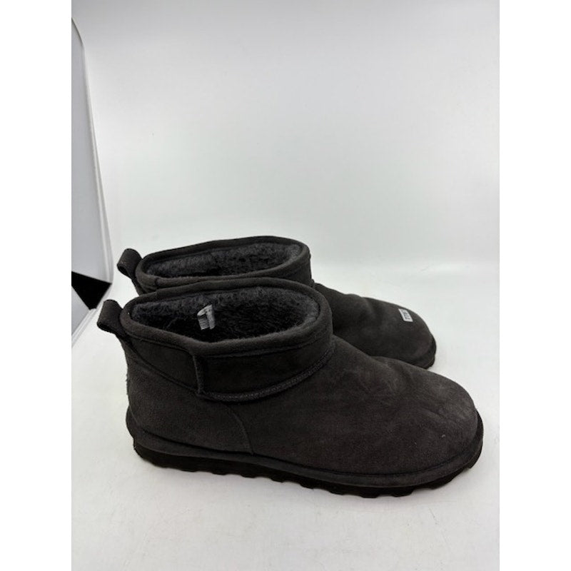 Bearpaw Shorty Ankle Suede Boot Wool Blend Lining Silp-On GraphiteWomens Size 13