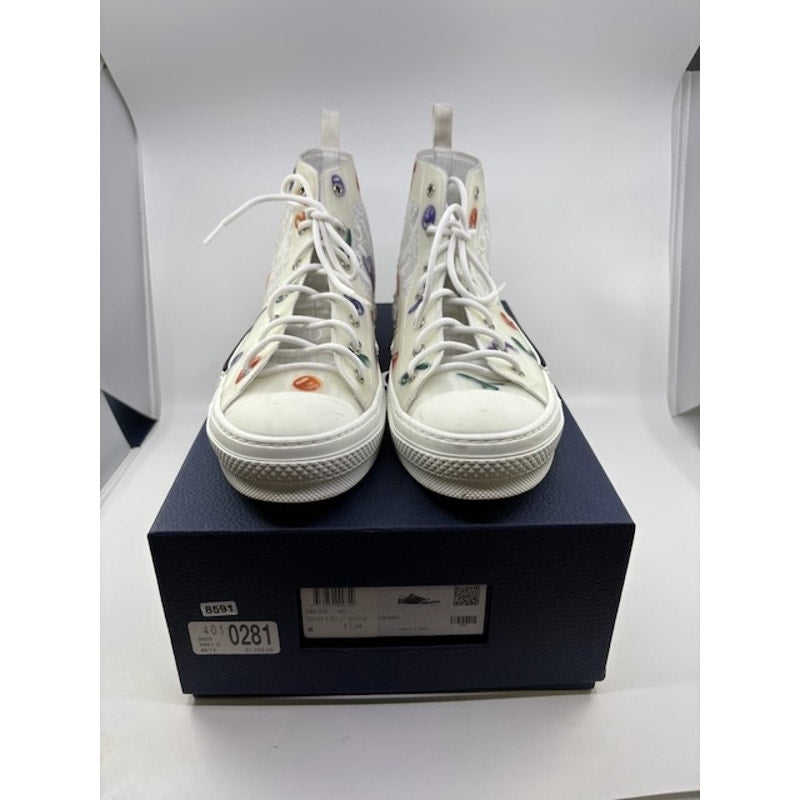 Dior B23 High x Kenny Scharf B23 High Top Sneaker Quartz Oblique Multi EU 46