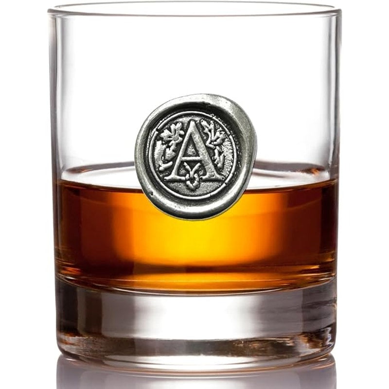 NEW English Pewter Company Old Fashioned Shot Glass With Monogram Initial A
