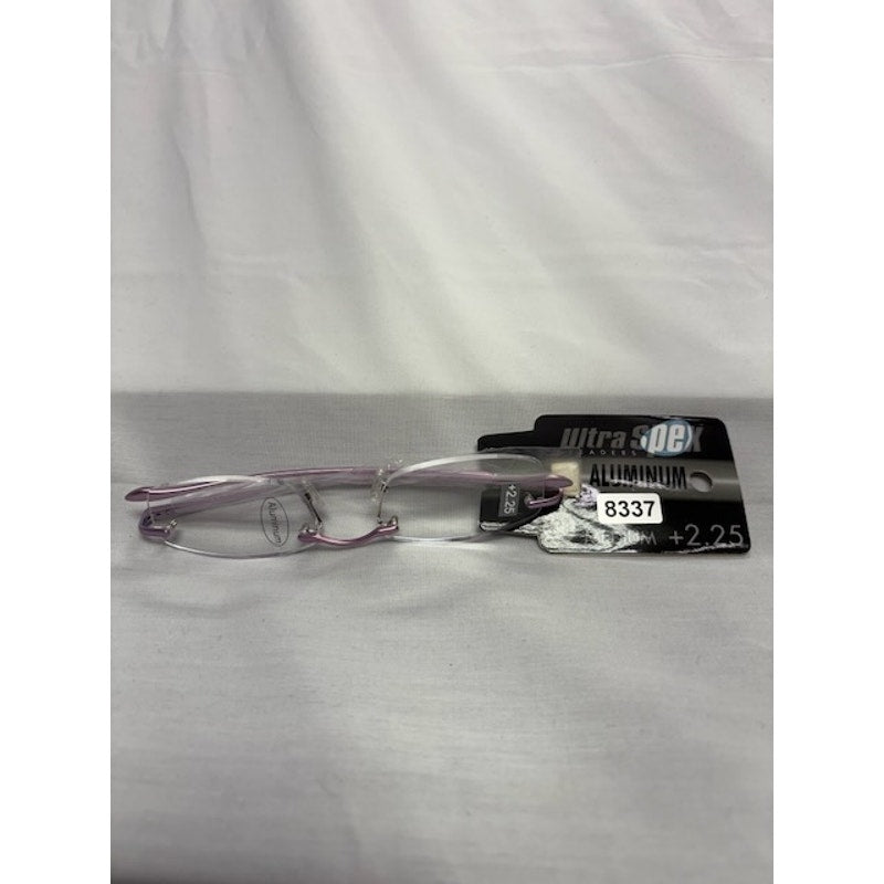Ultra Spex Aluminum Reading Glasses +2.25 Medium Lightweight Purple Frame