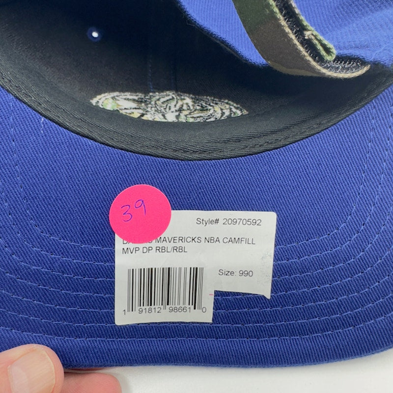 47 Brand Mens NBA MVP DP Dallas Mavericks Team Logo Adjustable Cap Royal Blue