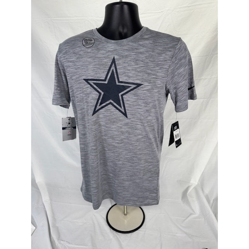 Nike Dallas Cowboys Sideline Cotton Slub Performance T-Shirt Gray Mens S