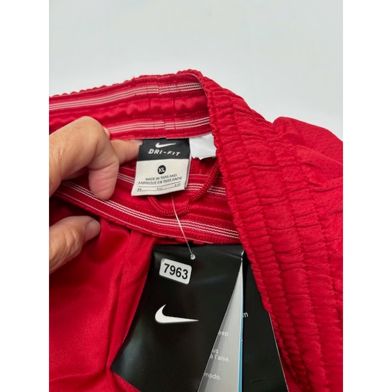 Nike Dri-FIT Sports Activewear Shorts Elastic Waist Red/White Mens Size XL