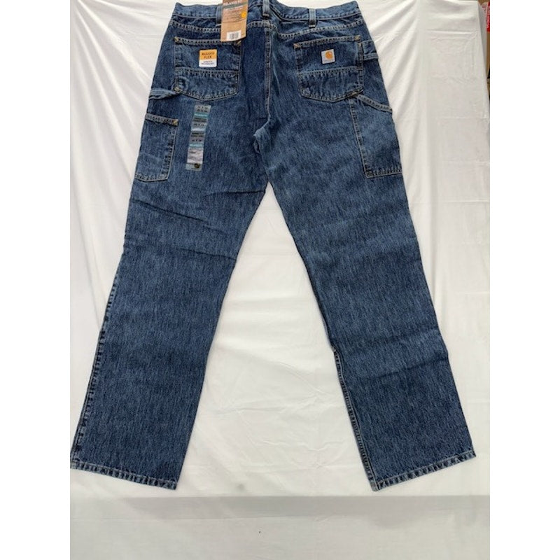 Carhartt Utility Jeans Relaxed Fit Rugged Flex Denim Blue Mens Size 40x34