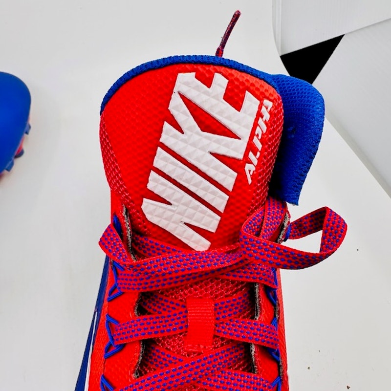 Nike Alpha Pro 2 TD 3/4 Mid Football Cleats 729444-604 Red Blue Mens 13