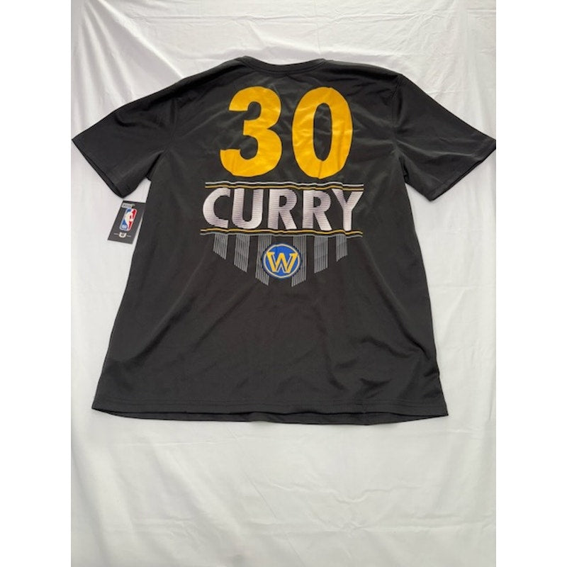 NBA Golden State Warriors T-Shirt Stephen Curry #30 Black Mens Size L