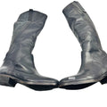 Sam Edelman Riding Boots Knee High Stacked Heel Leather Black Womens Size 6