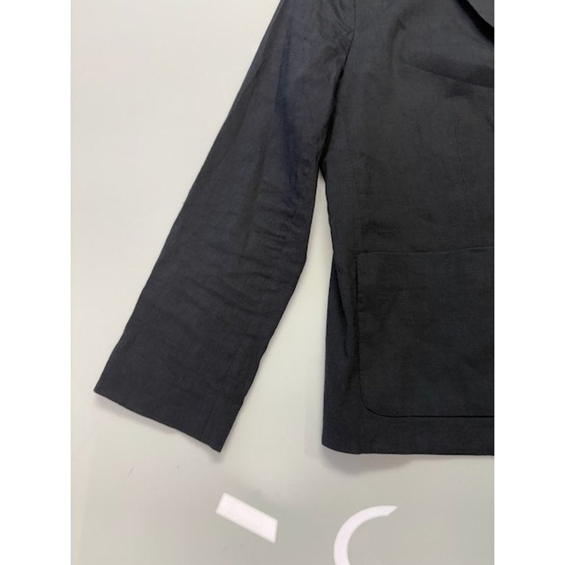 Theory Shrunken Split Cuff Two Button Blazer 3/4 Sleeve Womens Gray Size 2