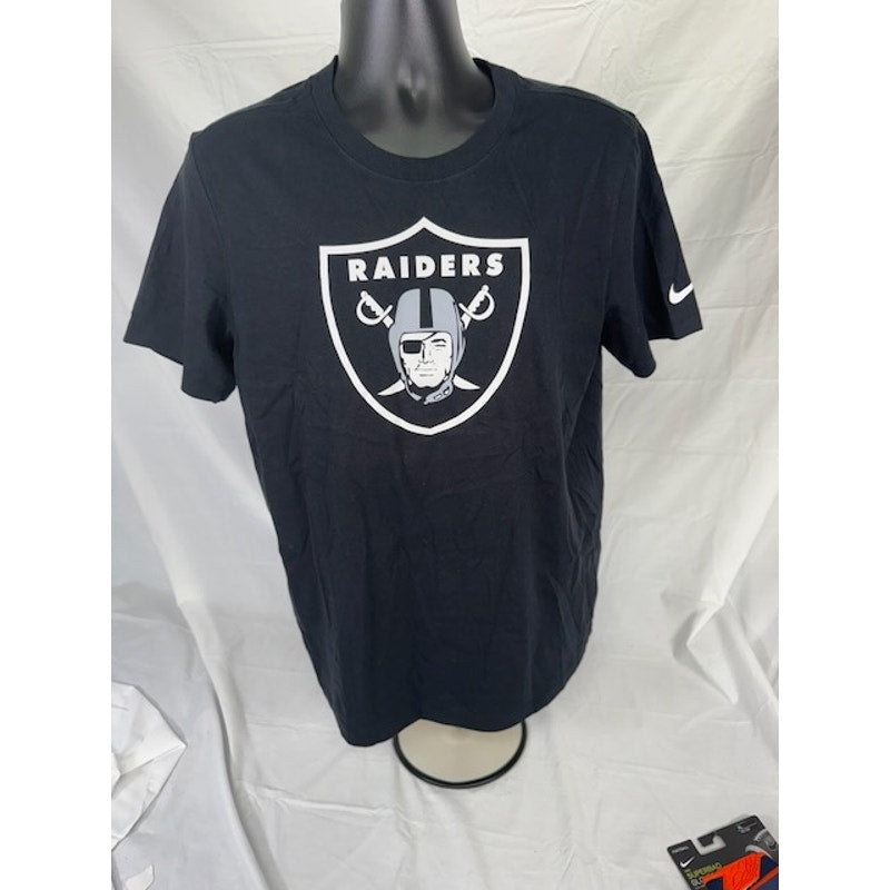 Nike Las Vegas Raiders Logo Essential T Shirt Short Sleeve Black Mens M