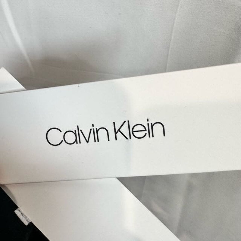 Calvin Klein Quarter-Zip Sweatshirt Liquid Touch Regular Fit Stripe Gray Mens M
