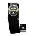 2 Pairs Adidas Soccer Socks Over The Calf Black/White Mens Shoe Size L 9-13