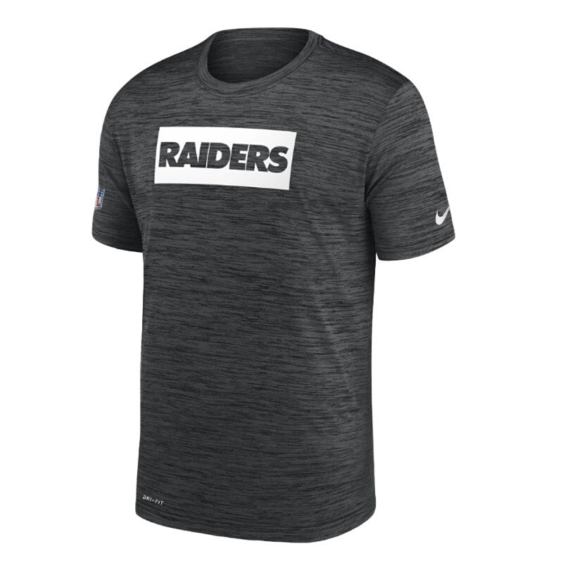 Nike Dri-Fit NFL Raiders Sideline 2020 Velocity Performance Tee Gray Mens Size M