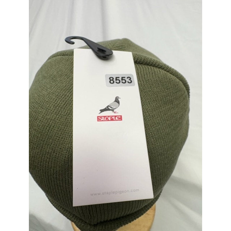 Staple Pigeon STPL Cuffed Knit Beanie Hat Streetwear Olive Green Adult OS
