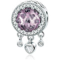 Tourmaline Birthstone Dangle Charm Pendant Sterling Silver