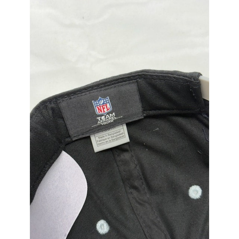 NFL Las Vegas Raiders Cotton 9FIFTY Snapback Hat Black/Silver Unisex Youth