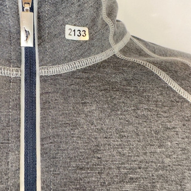 Tommy Bahama Auburn University New Firewall Half-Zip Sweatshirt Gray Mens M