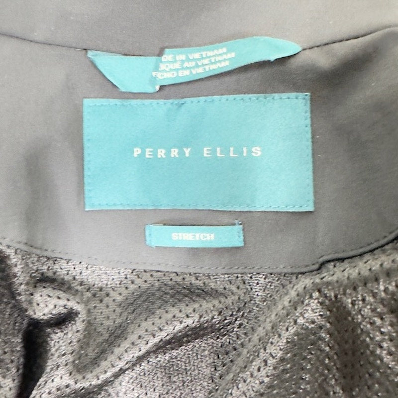 Perry Ellis Vital Perry Jacket Long Sleeve Black Mens Big & Tall 48xREG