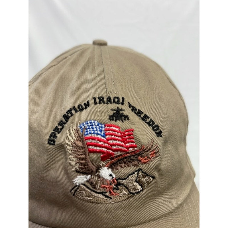 Task Force OEF Operation Iraqi Freedom Coalition Forces Strapback Hat Tan OS