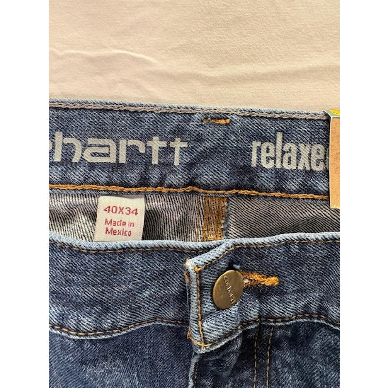 Carhartt Utility Jeans Relaxed Fit Rugged Flex Denim Blue Mens Size 40x34