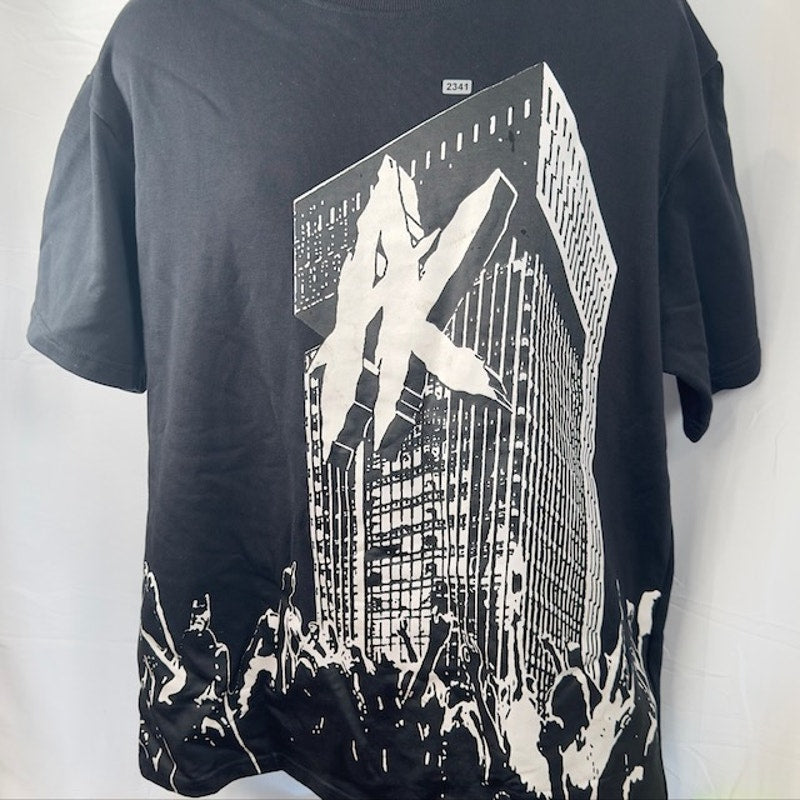 Arkhived The World Is Yours Graphic T-Shirt Crew Neck Short Sleeve Black Mens L