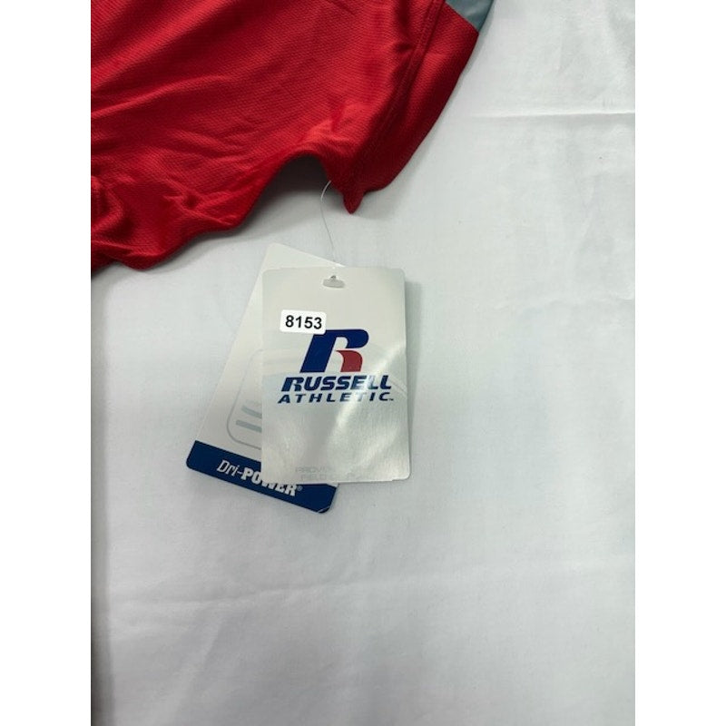 Russell Athletic Dri-Power Tee Short Sleeve Crewneck Red/Gray Mens Size XXL