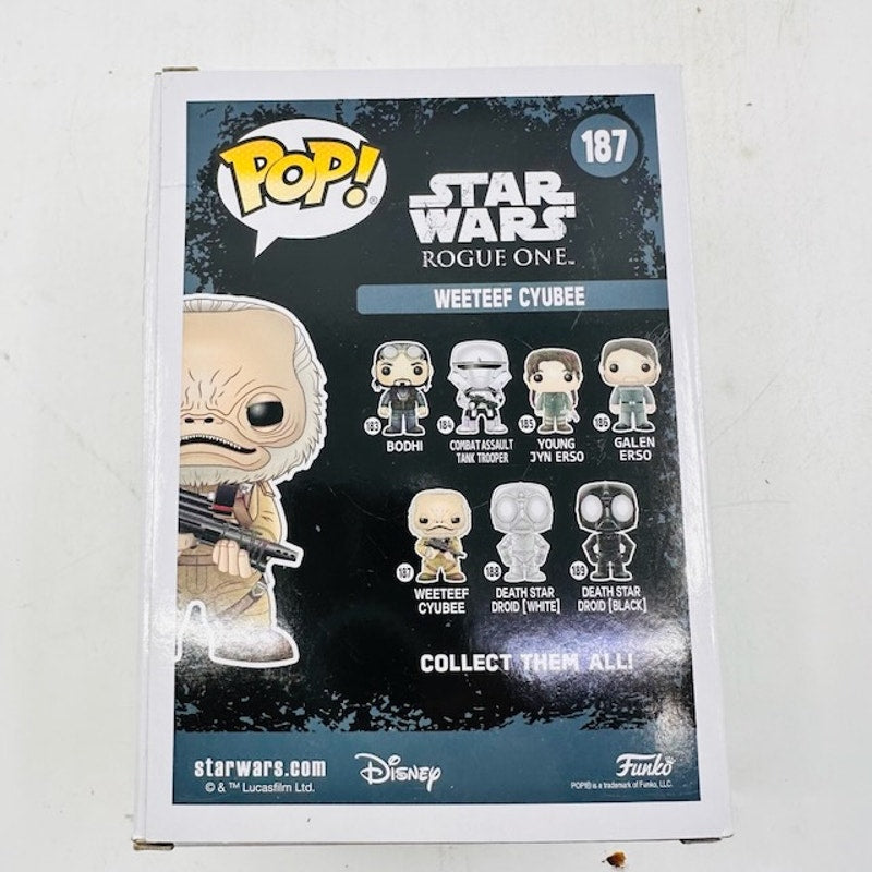 Funko Pop Movies Star Wars: Rogue One - Weeteef Cyubee Bobble Head #187