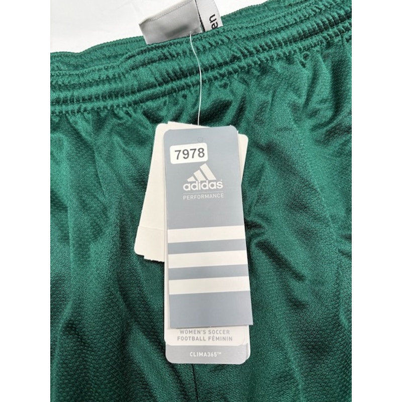 Adidas Football Shorts Clima365 Elastic Waist Forest/White Womens Size XL