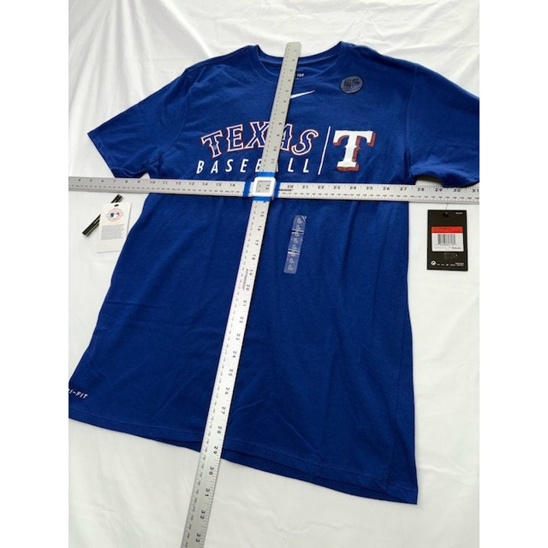 Nike Dri-Fit Texas Rangers Royal MLB Practice T-Shirt Rush Blue Mens Size L