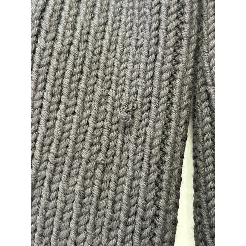 Prada Faux-Fur Collar Cardigan Knit Sweater Full-Zip Black Mens Size 56 EU