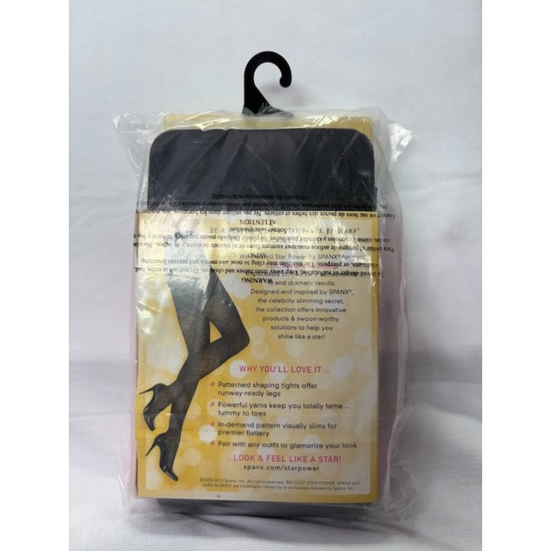 Star Power By SPANX Center Stage Diamond Daze Shaping Tights Black Size C
