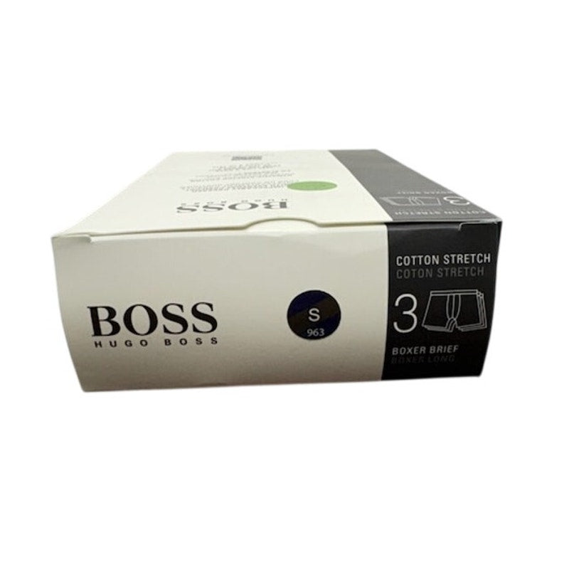 BOSS by HUGO BOSS 3 Pack Boxer Brief Shorts Cotton Stretch Mens Size S