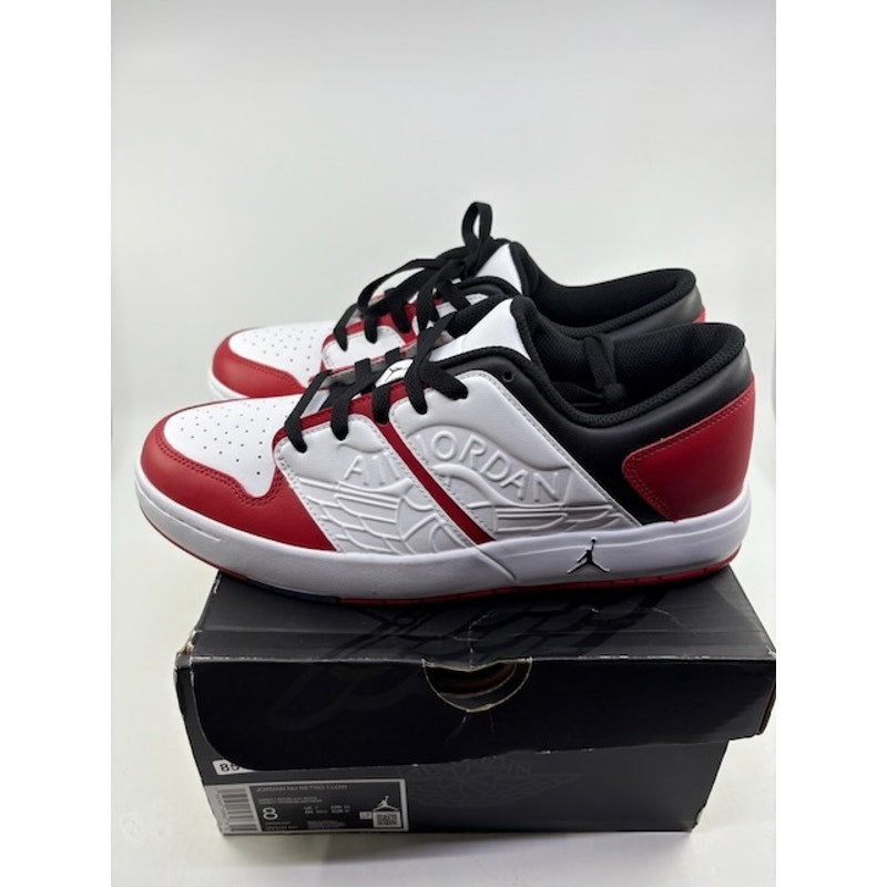 Nike Air Jordan NU Retro 1 Low Sneakers DV5141-611 White Red Black Size 8