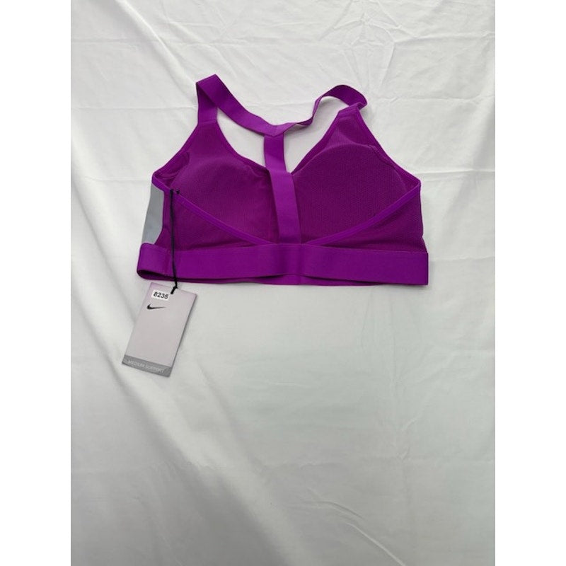 Nike Swoosh City Ready Sports Bra Medium Support Purple/Gray Womens Size M