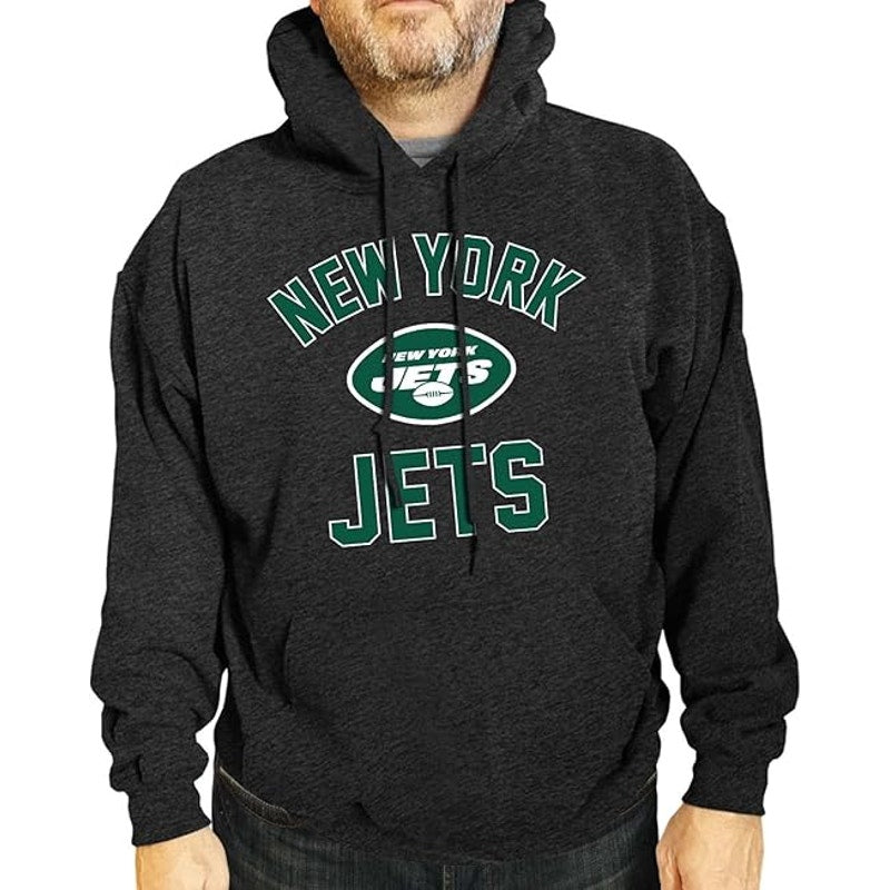 Campus Colors New York Jets Gameday Hoodie Sweatshirt Heather Gray Mens XXL