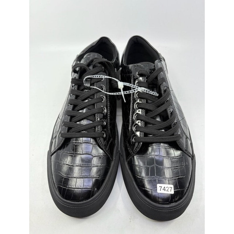 Aldo Himrich Trainer Shoes Sneakers Crocodile Skin Embossed Black Size 13