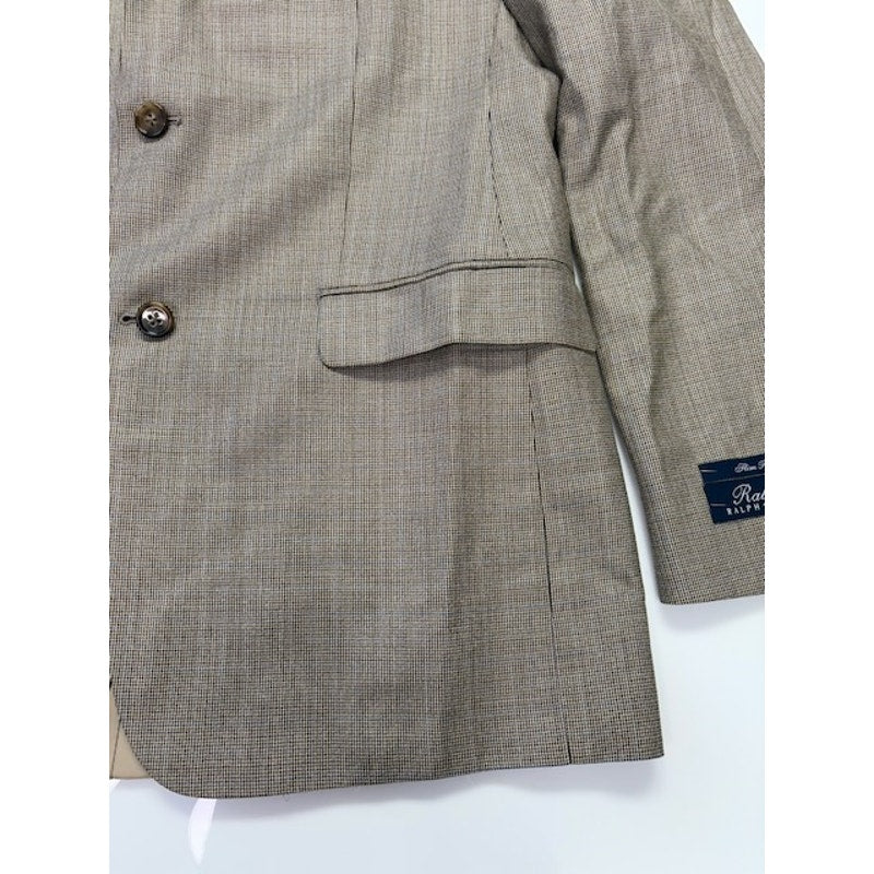 Ralph by Ralph Lauren Blazer Houndstooth Two Button Tan/Blue Mens Size 42L