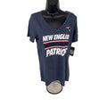 Nike New England Patriots Team Striped T-Shirt Short Sleeves Blue Womens L