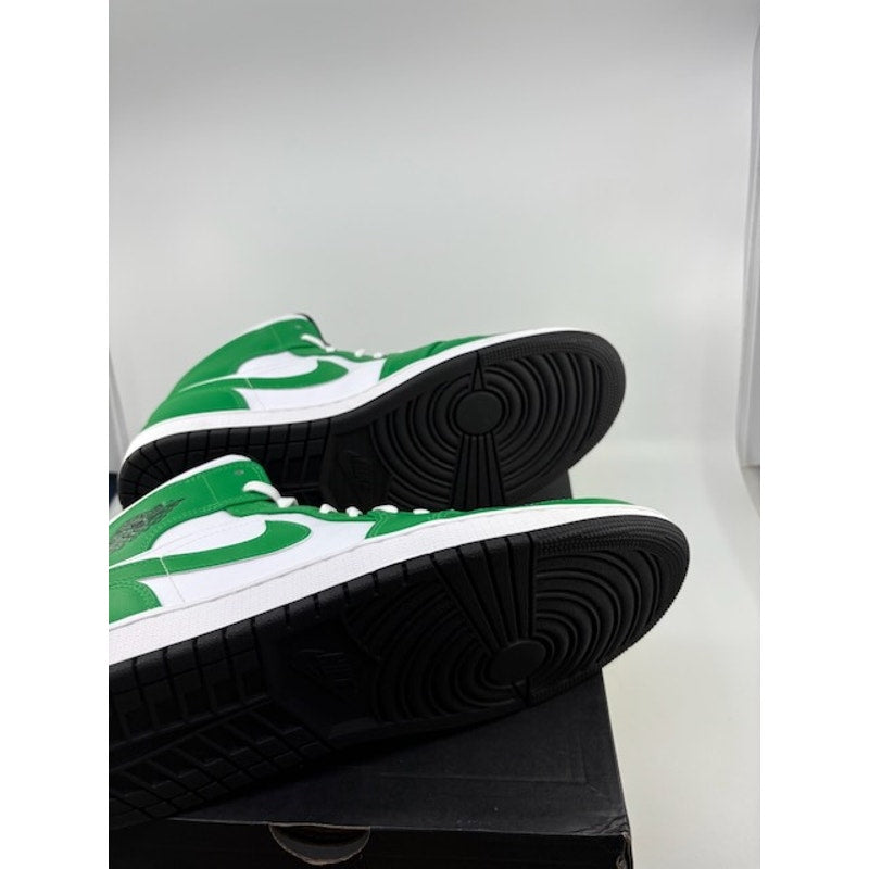 Nike Air Jordan 1 Mid Shoes DQ8426-301 Lucky Green White Black Mens Size 11