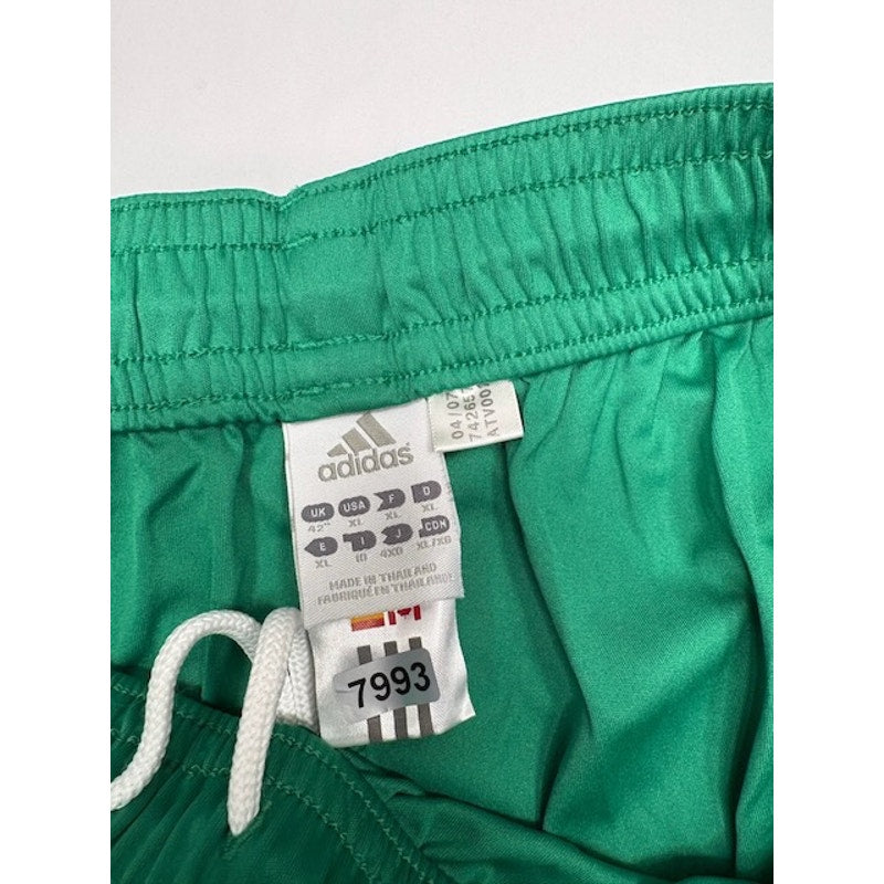 Adidas Football Shorts Clima365 3 Stripes Elastic Waist Green/White Womens Sz XL