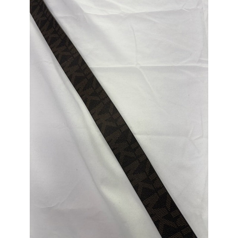 Michael Kors Reversible MK Logo Belt Brown Monogram Black Leather Mens Large