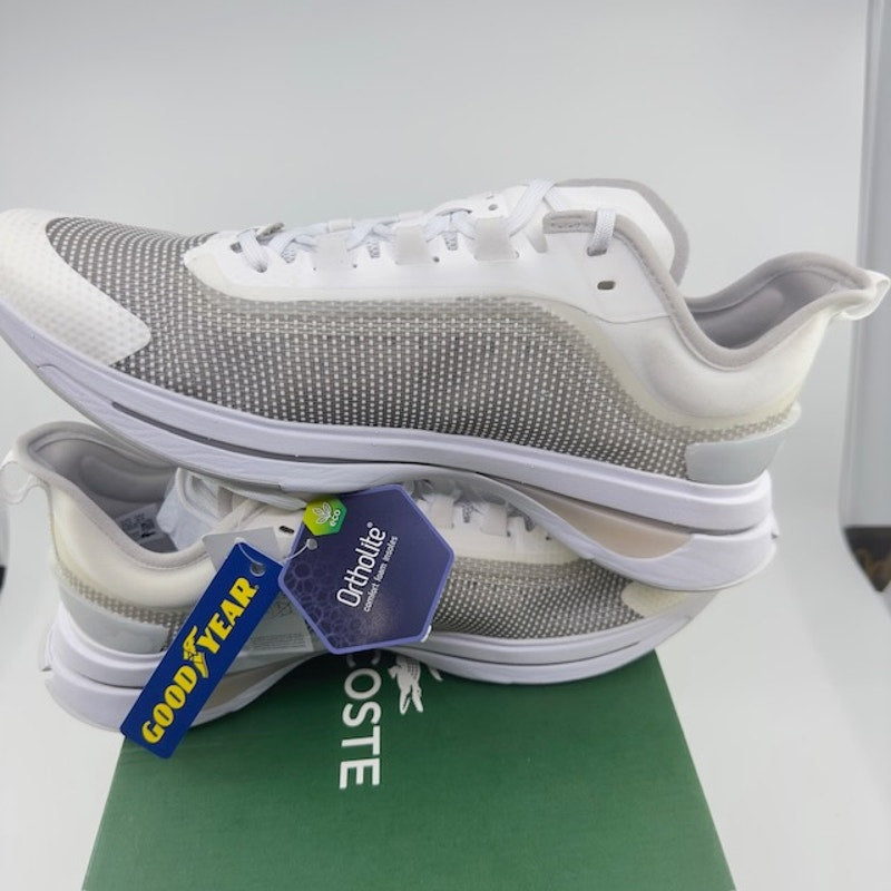 Lacoste Run Spin Ultra Textile Sneakers Shoes Lace Up Mesh White Womens Size 9.5