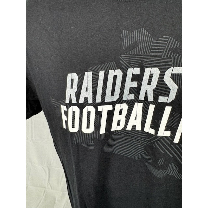 Majestic Fanatics Oakland Raiders NFL Geo Drift Cotton T-Shirt Black Mens Size M