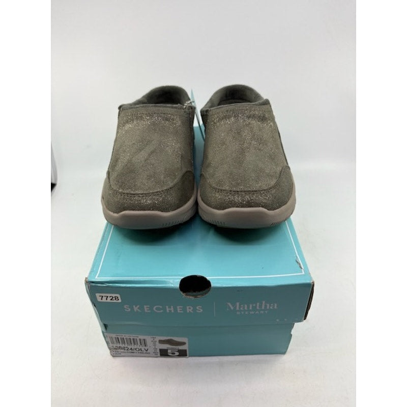 Skechers Martha Stewart Easy Going Comfy Feeling Clog Shoes Olive Womens 5