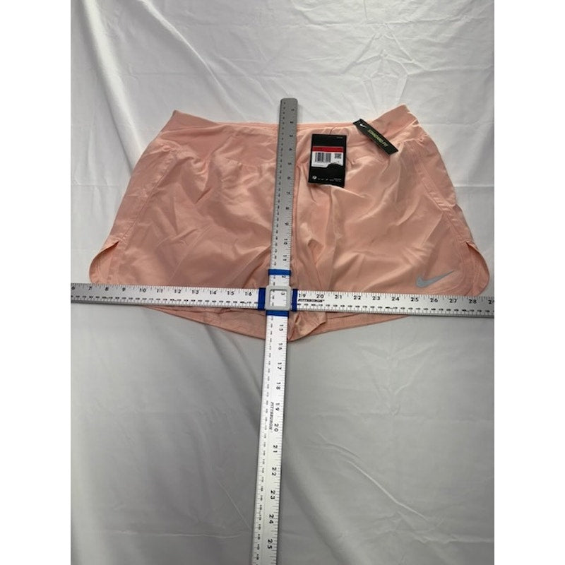 Nike Dri-FIT Running Shorts Standard Fit CJ2400-664 Peach Pink Womens Size L