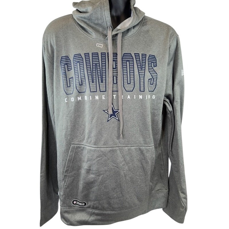 New Era NFL Dallas Cowboys Combine Training Pullover Hoodie Gray Mens Size L