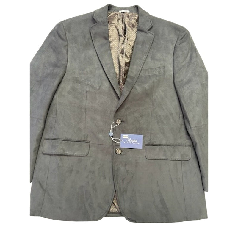 Ralph by Ralph Lauren Suede Blazer Jacket Two Button Black Mens Size 42R
