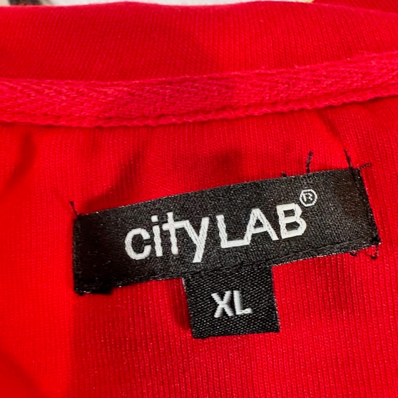 City Lab Zip Up Performance Fleece Track Jacket Zipper Pocket Red Womens Size XL