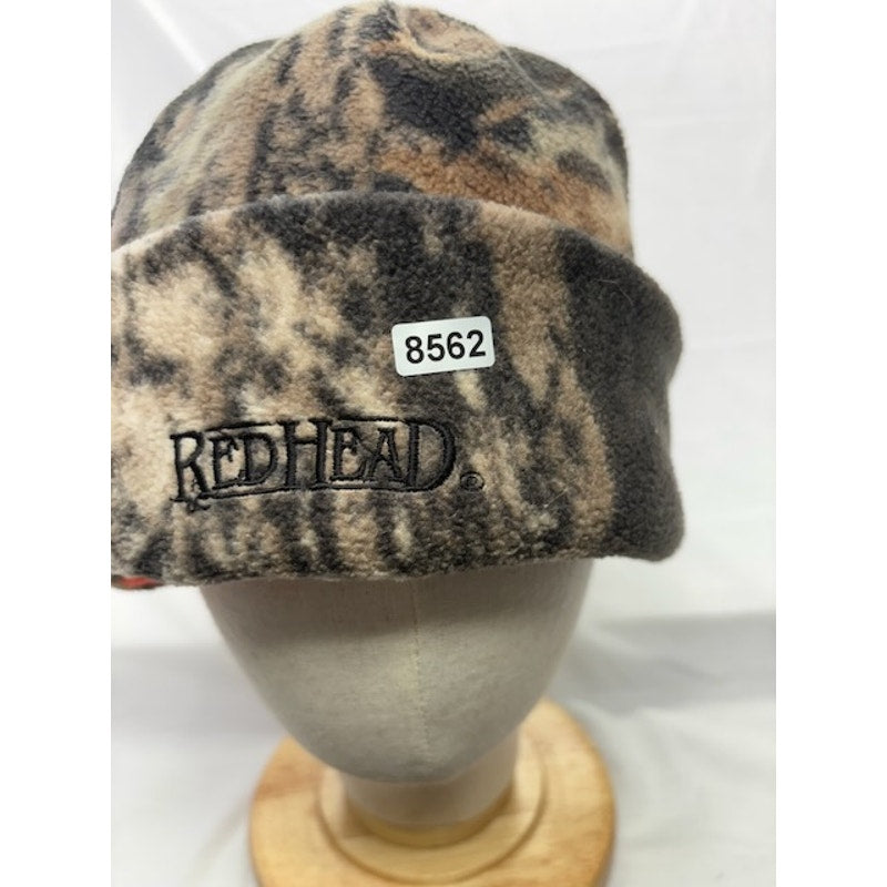 RedHead Camo Fleece Beanie Hat Hunting Cap Reversible Blaze Orange Mens OSFM